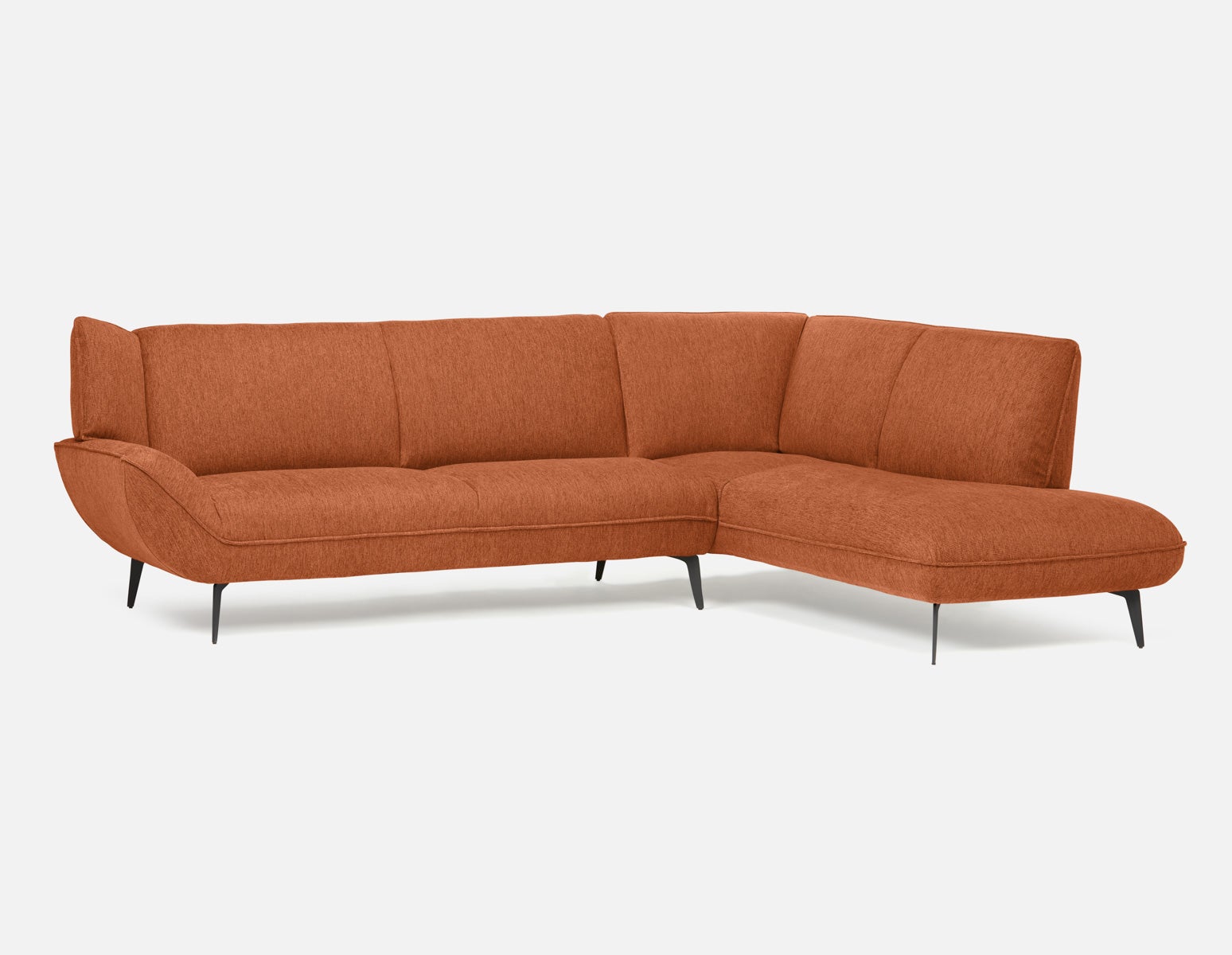 MARJORIE - modern contemporary sectional-sofa - Rust