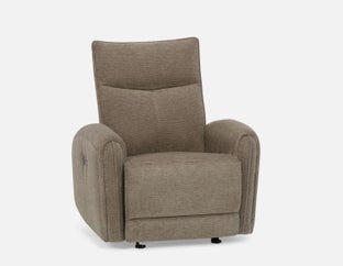 CALVERO - contemporary power-reclining and glider armchair with usb port - Taupe