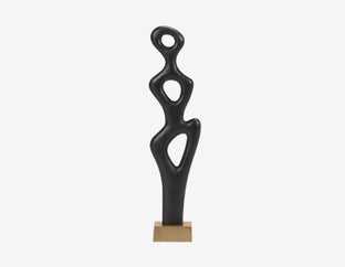 POSE - sculpture en aluminium 144 cm - Noir