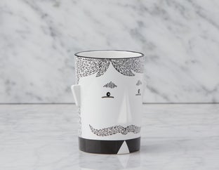 AFANTI - ceramic vase 14 cm - Black/White