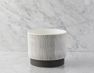 DANIA - ceramic pot 23 cm - White/Grey