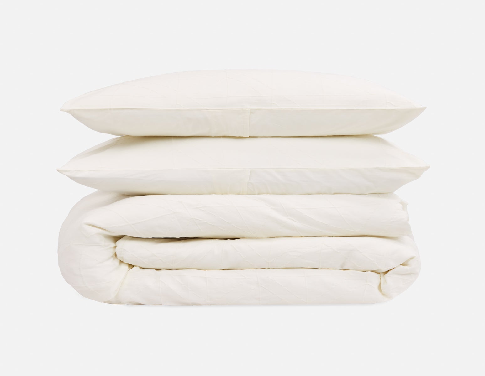 AMHERST - 3-piece king duvet cover set - Cream