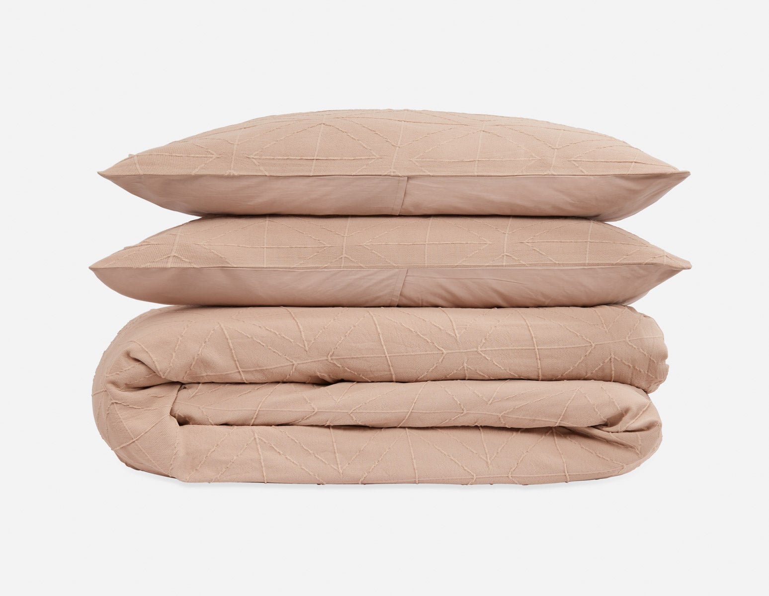 AMHERST - 3-piece king duvet cover set - Taupe