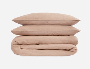AMHERST - 3-piece king duvet cover set - Taupe
