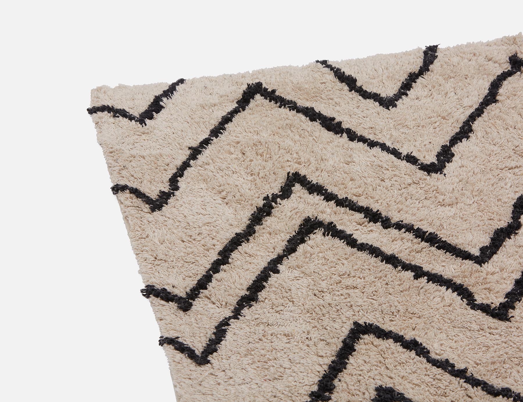 ARMANN - tufted cotton rug 152 cm x 274 cm - Black/White