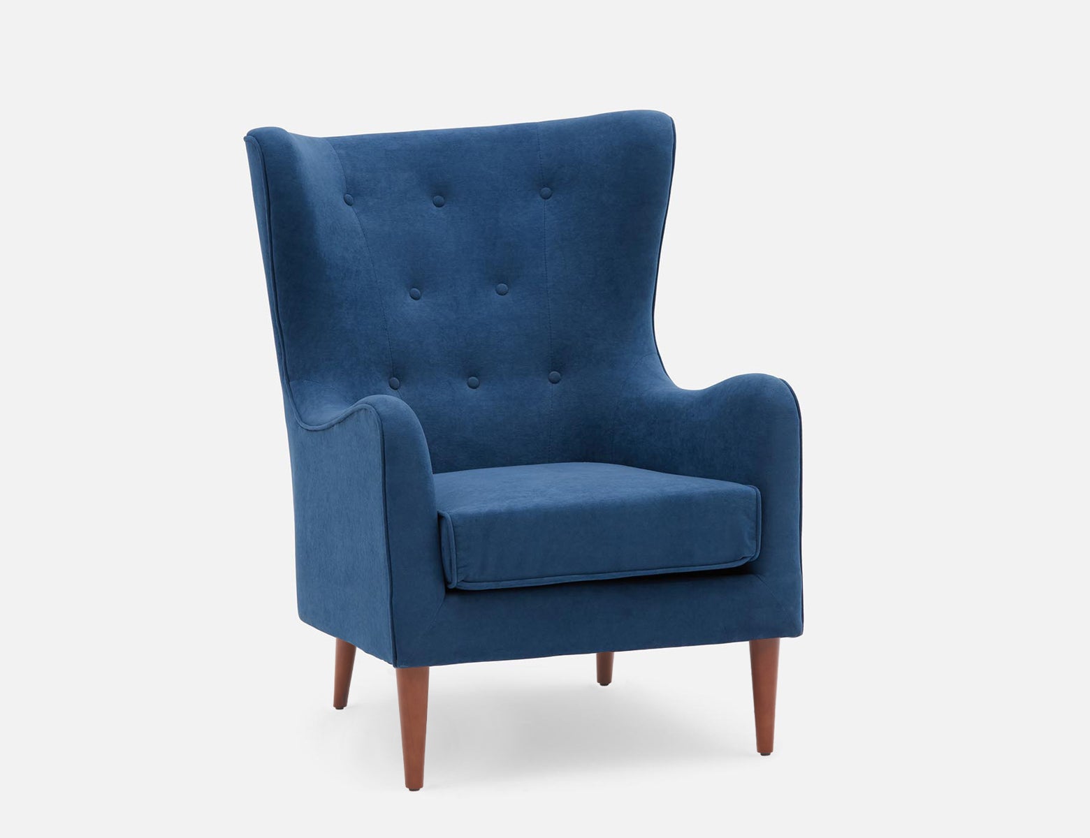 POLO - fauteuil capitonné contemporain - Bleu