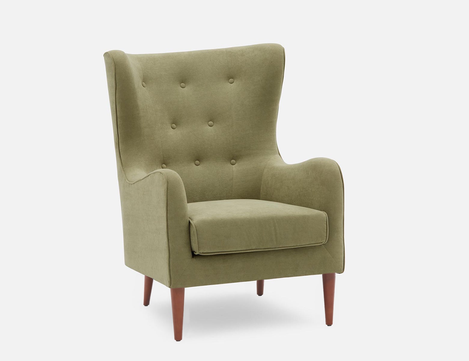 POLO - fauteuil capitonné contemporain - Vert