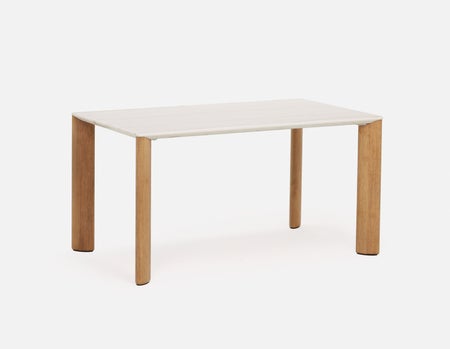 GIULIA - table de salle à manger moderne contemporaine 150 cm - Blanc