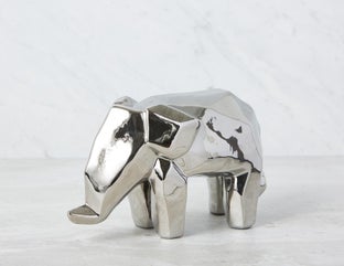 ELEPHANT - metallic sculpture 25 cm - Chrome