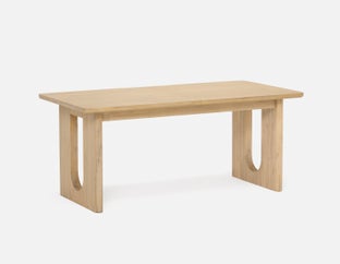 PRIYA - table à rallonges en bois d'acacia 180-220 cm - Naturel