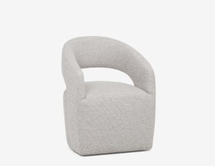 TIVOLI - chaise de salle à manger à roulettes moderne contemporaine - Gris