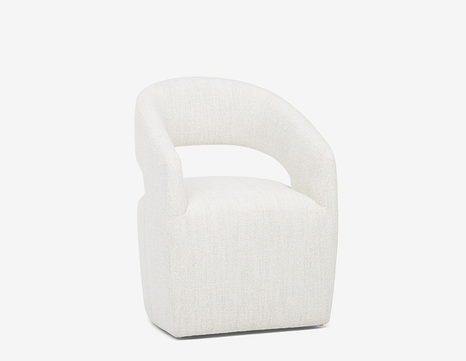 TIVOLI - modern contemporary dining chair on casters - Beige