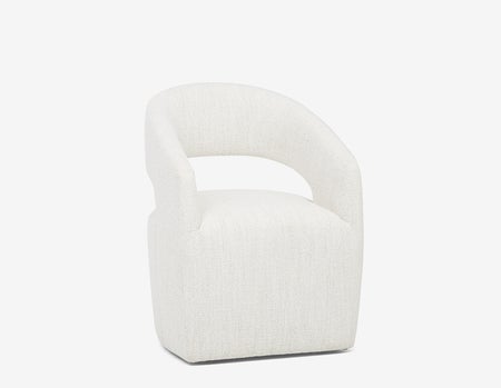 TIVOLI - modern contemporary dining chair on casters - Beige