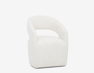 TIVOLI - modern contemporary dining chair on casters - Beige