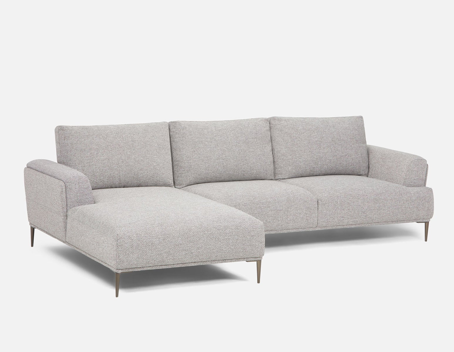 VICTOR - contemporary left-facing sectional sofa - Grey