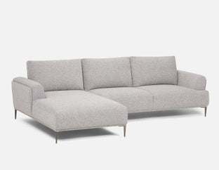 VICTOR - contemporary left-facing sectional sofa - Grey