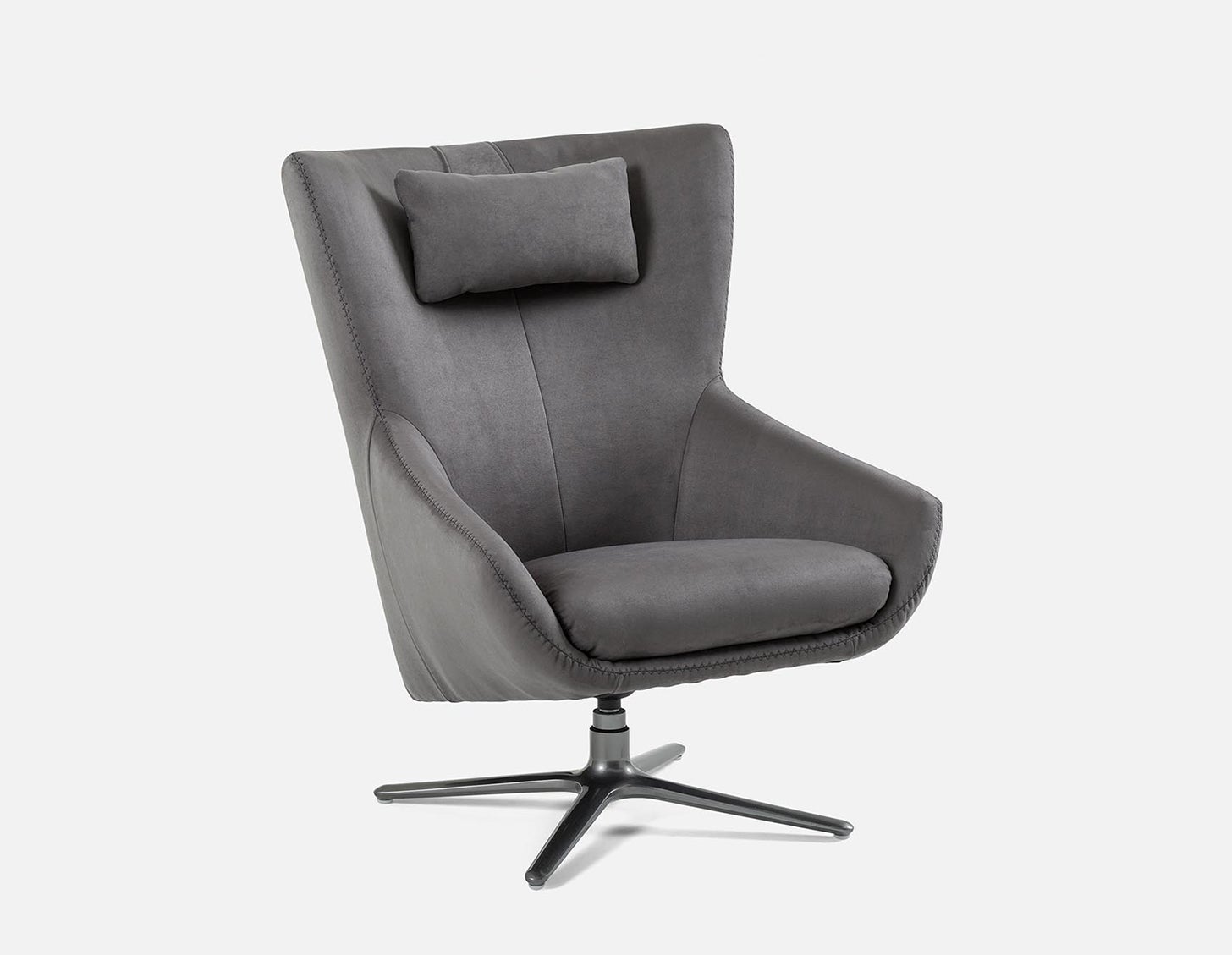 ANITA - fauteuil pivotant moderne contemporain - Gris foncé