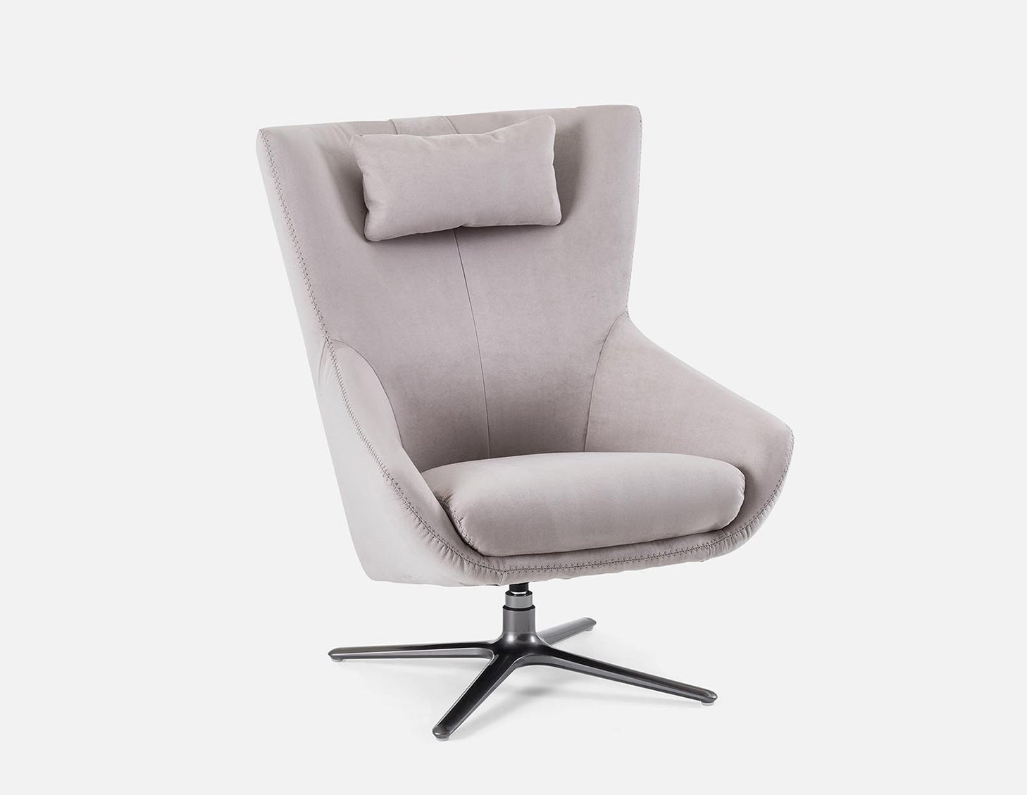 ANITA - modern contemporary swivel armchair - Light Grey