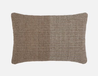 MYAH - coussin en laine recyclée 40 cm x 60 cm - Naturel