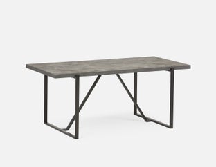 ARDA - table à manger 180 cm plateau faux béton - Granit