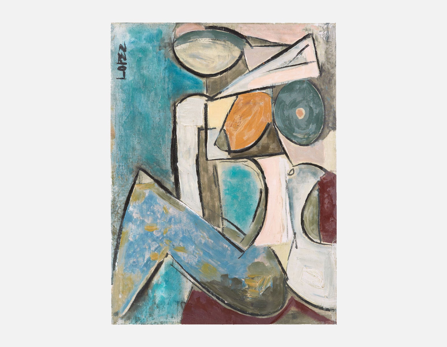 LEONA - peinture à l'acrylique 120 x 160 cm - Multi