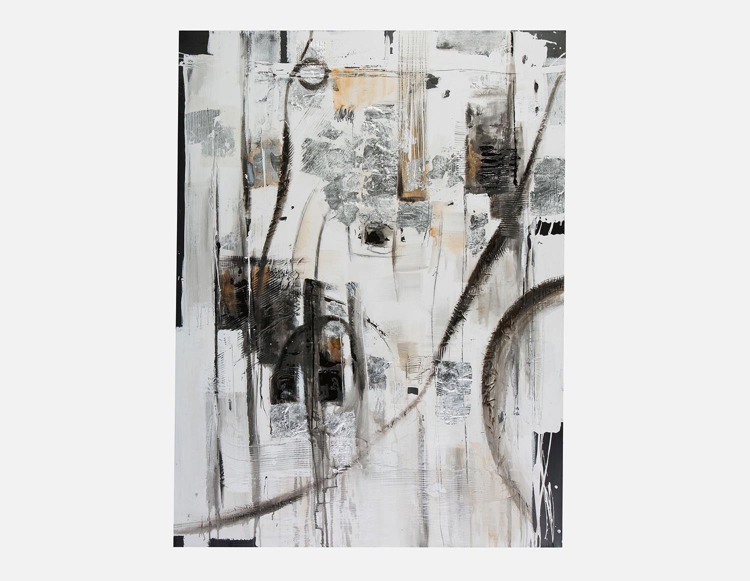 DENIS - hand-painted wall art 150 cm x 200 cm - Multi