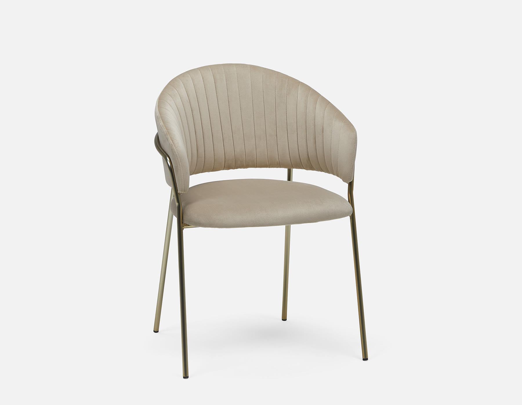 SHARON - velvet dining armchair - Beige