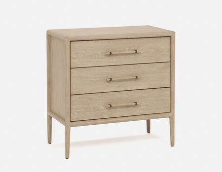 SAHARA - commode minimaliste scandinave à 3 tiroirs - Naturel