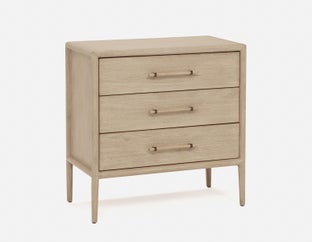SAHARA - commode minimaliste scandinave à 3 tiroirs - Naturel