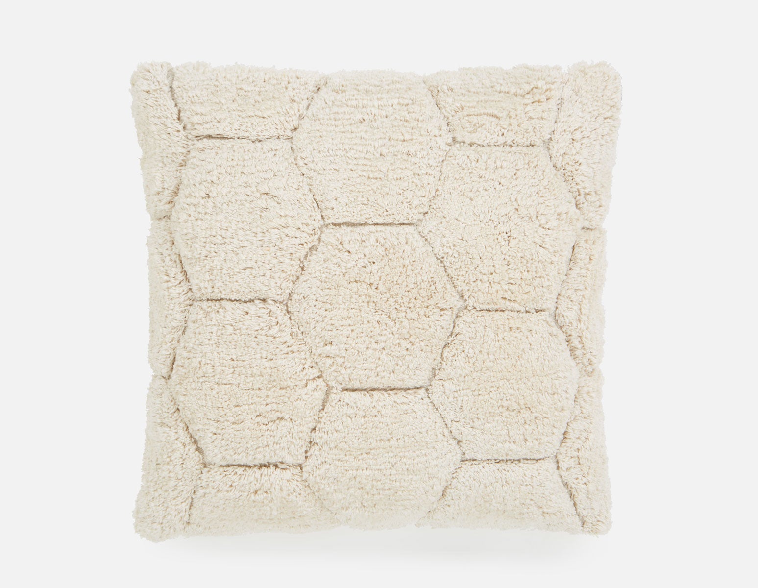 JALOR - coussin touffeté en coton 18" x 18" - Naturel