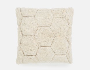 JALOR - coussin touffeté en coton 18" x 18" - Naturel