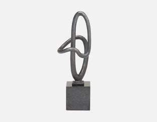 SILCHAR - aluminum sculpture 40cm - Black