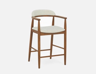 JOSY - tabouret de comptoir du milieu du siècle 66 cm - Beige
