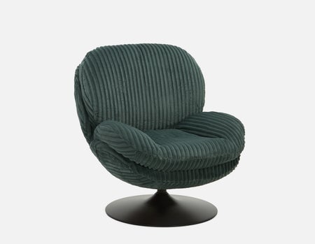 ROUSSEAU - chaise d'appoint en velours côtelé - Vert