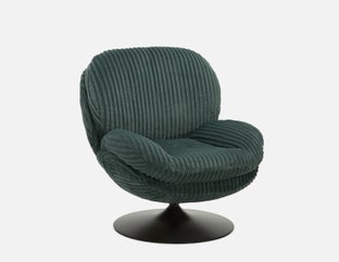 ROUSSEAU - chaise d'appoint en velours côtelé - Vert