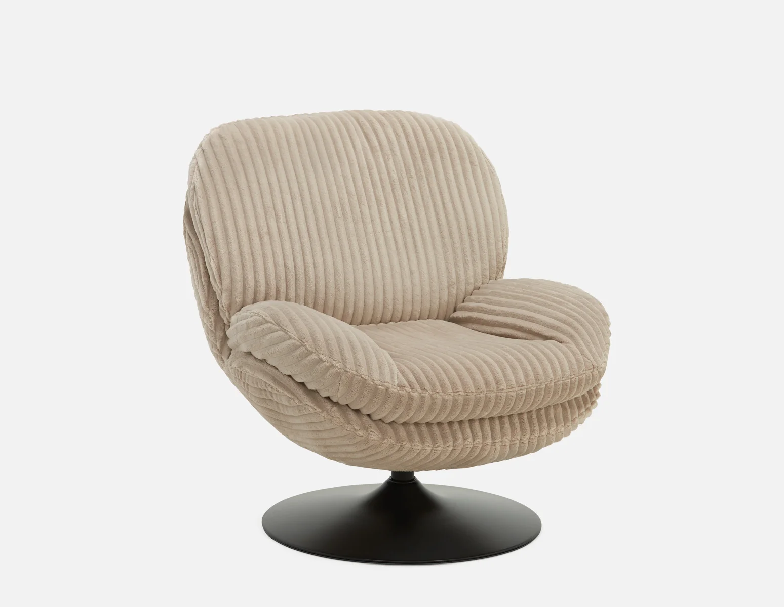 ROUSSEAU - chaise d'appoint en velours côtelé - Taupe