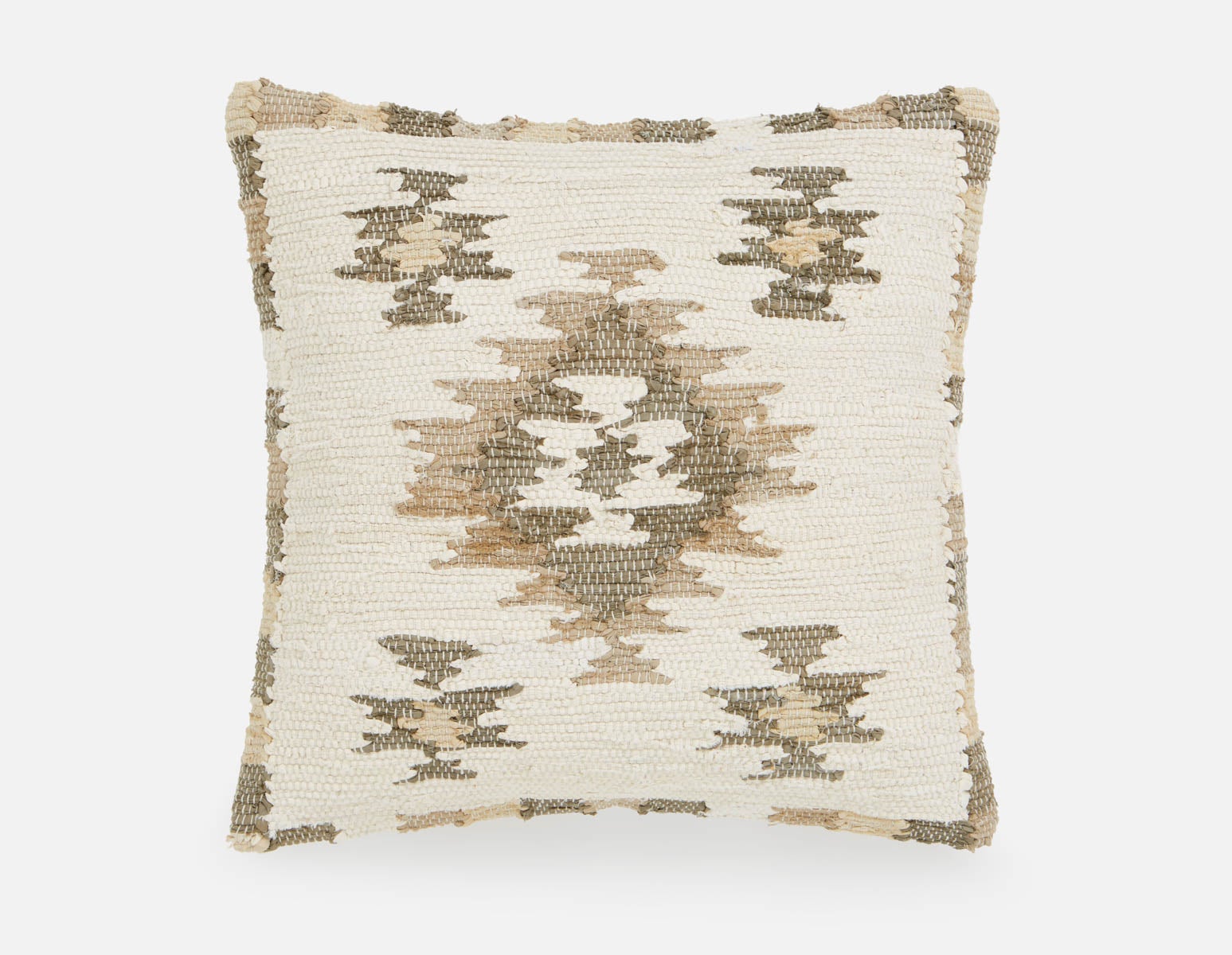 DODA - coussin chindi en coton 24" x 24" - Beige
