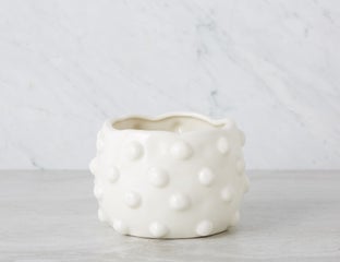 KRISH - ceramic pot 16 cm - White
