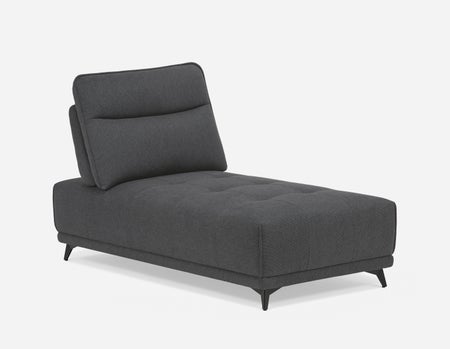 SIMON - modern contemporary lounger with adjustable backrest - Grey