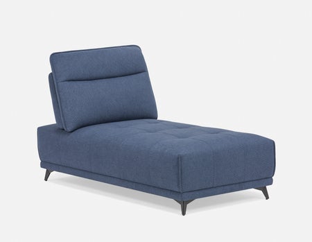 SIMON - modern contemporary lounger with adjustable backrest - Blue