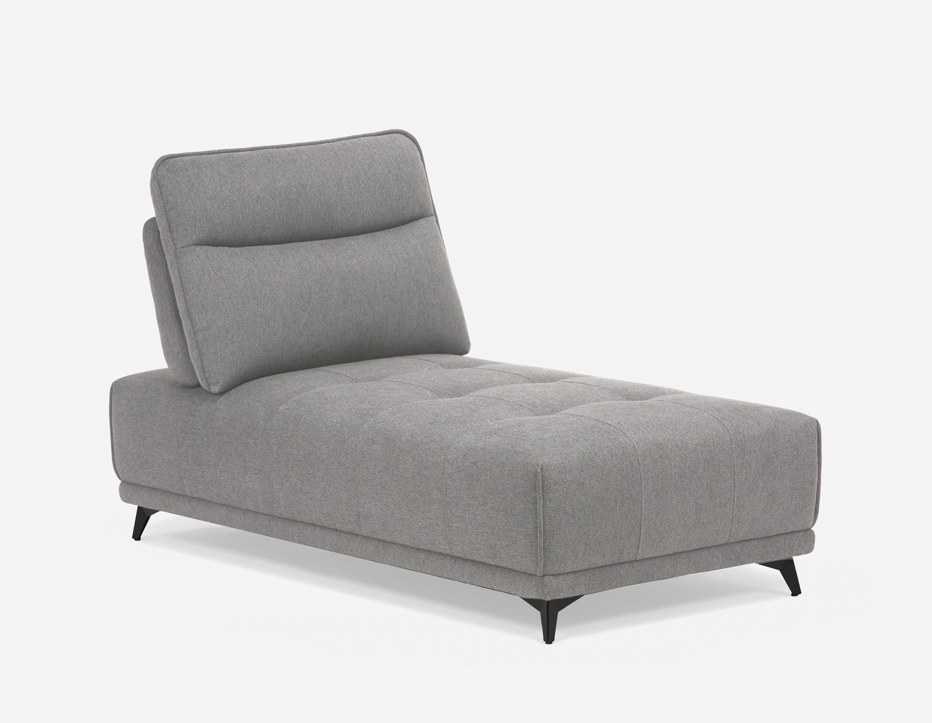 SIMON - modern contemporary lounger with adjustable backrest - Light Grey
