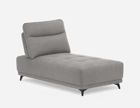 SIMON - modern contemporary lounger with adjustable backrest - Light Grey