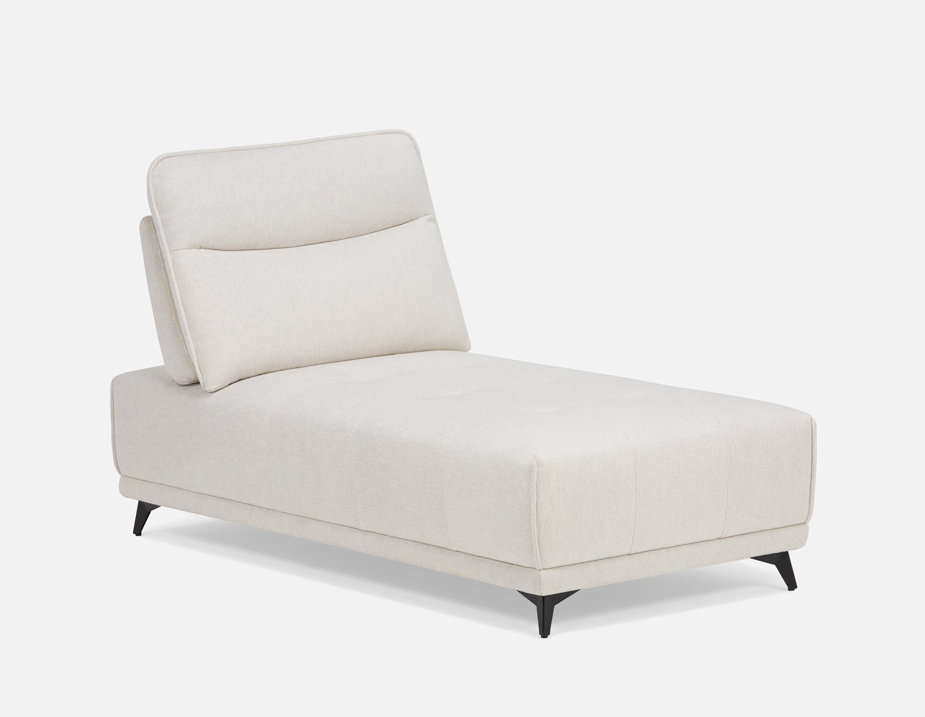 SIMON - modern contemporary lounger with adjustable backrest - Beige