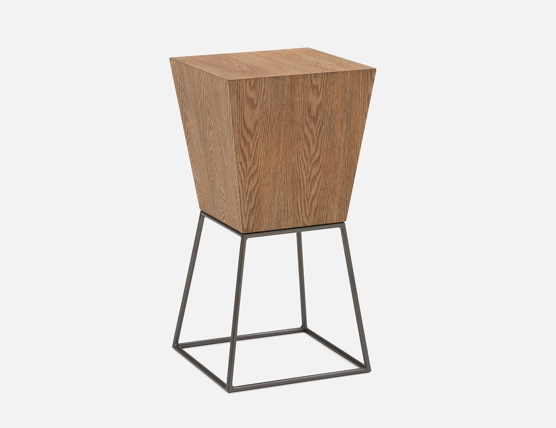 TRAPEZ - piédestal en placage de frêne 71 cm - Brun clair