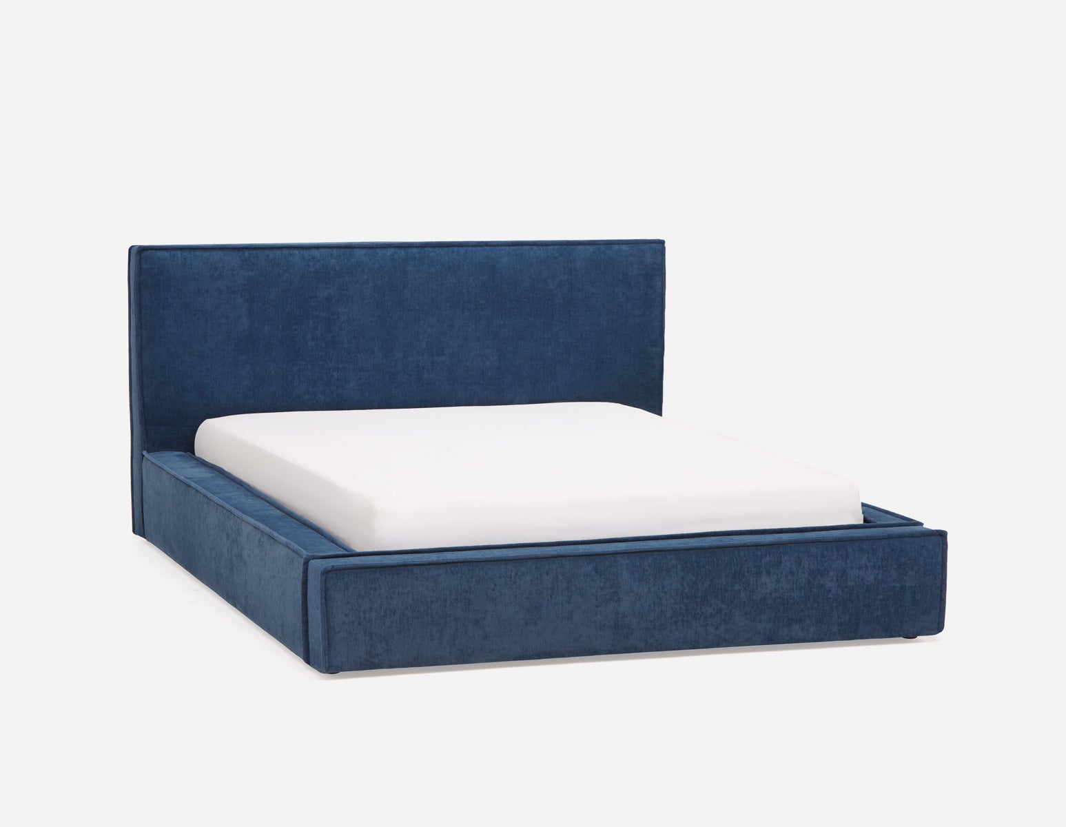SORGUE - upholstered king size bed with storage - Blue