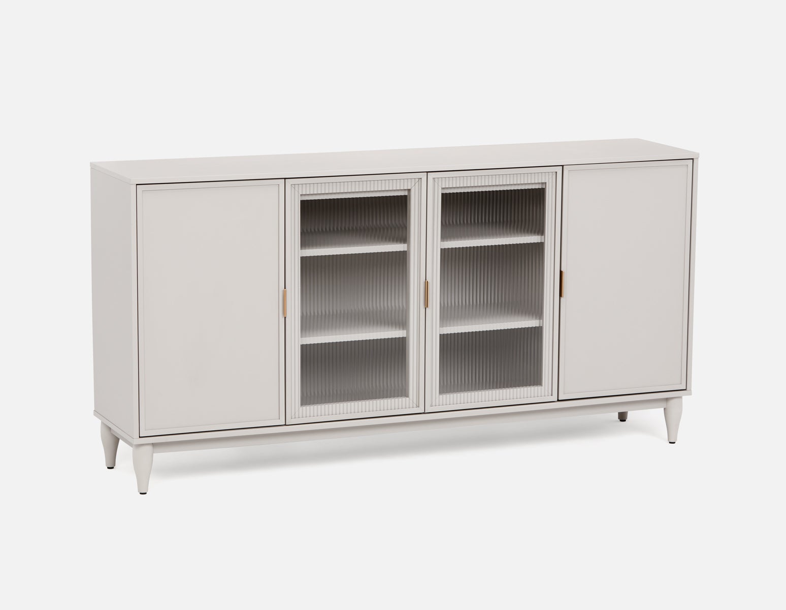 ALLESSIO - modern contemporary 4-door sideboard - Taupe