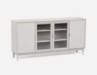 ALLESSIO - modern contemporary 4-door sideboard - Taupe