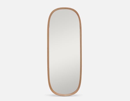 DONTE - miroir avec cadre en bois de chêne 45 cm x 115 cm - Chêne