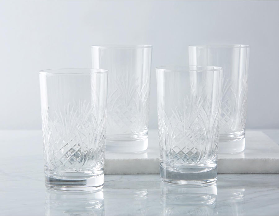 TROPICAL set of 4 highball glasses undefined