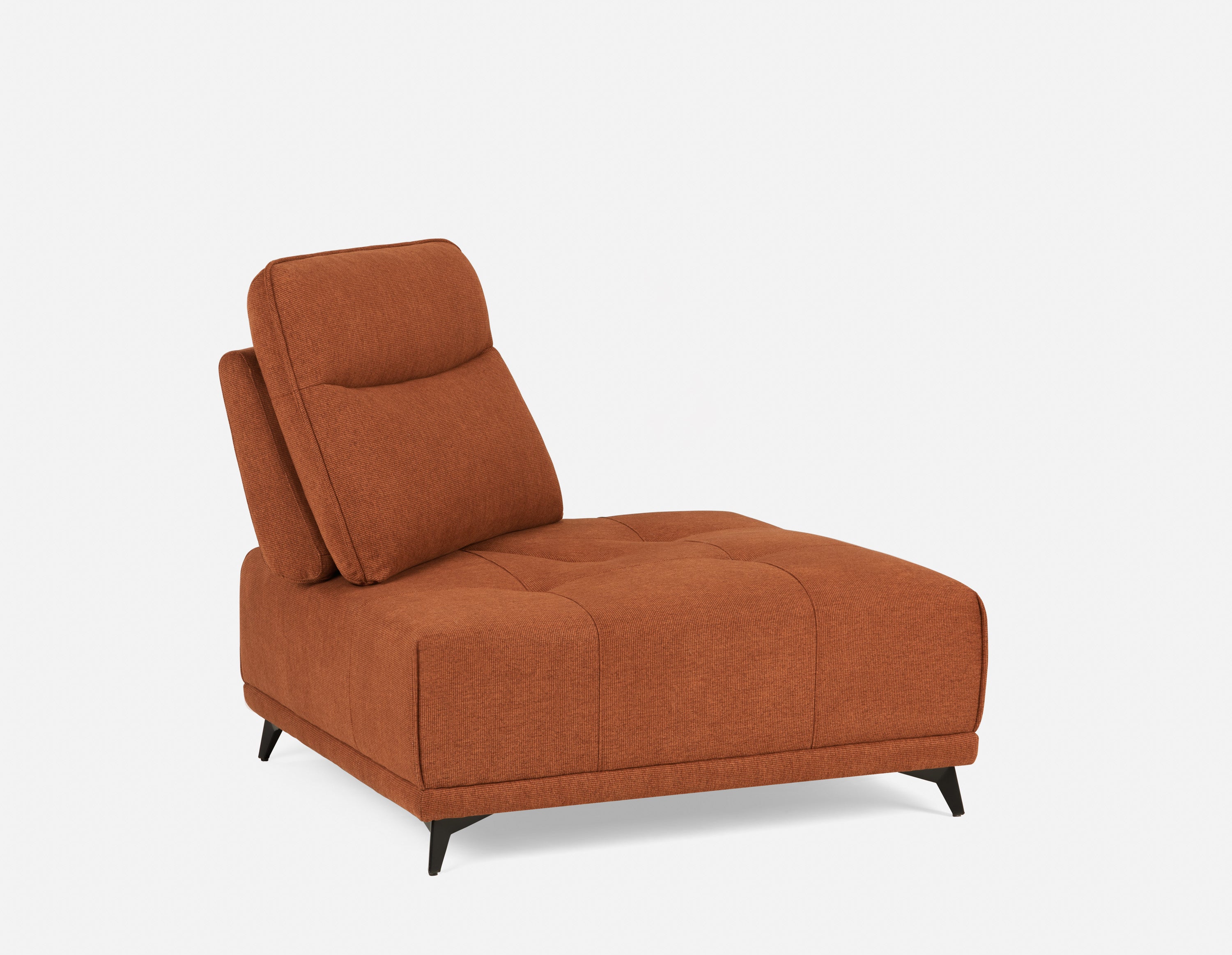 SIMON - corner seat with adjustable backrest - Rust